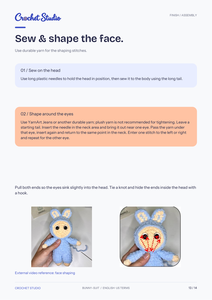 Page 13 · Face shaping and assembly